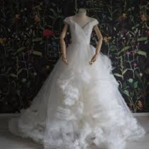 Coconut Parfait white wedding dress evening gown